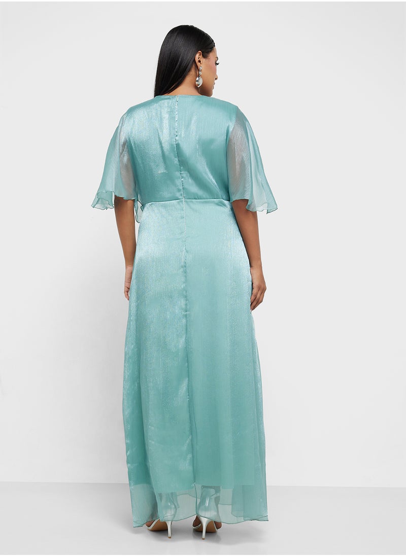 Khizana Plus Size Shimmer A-Line Dress  - Image 2