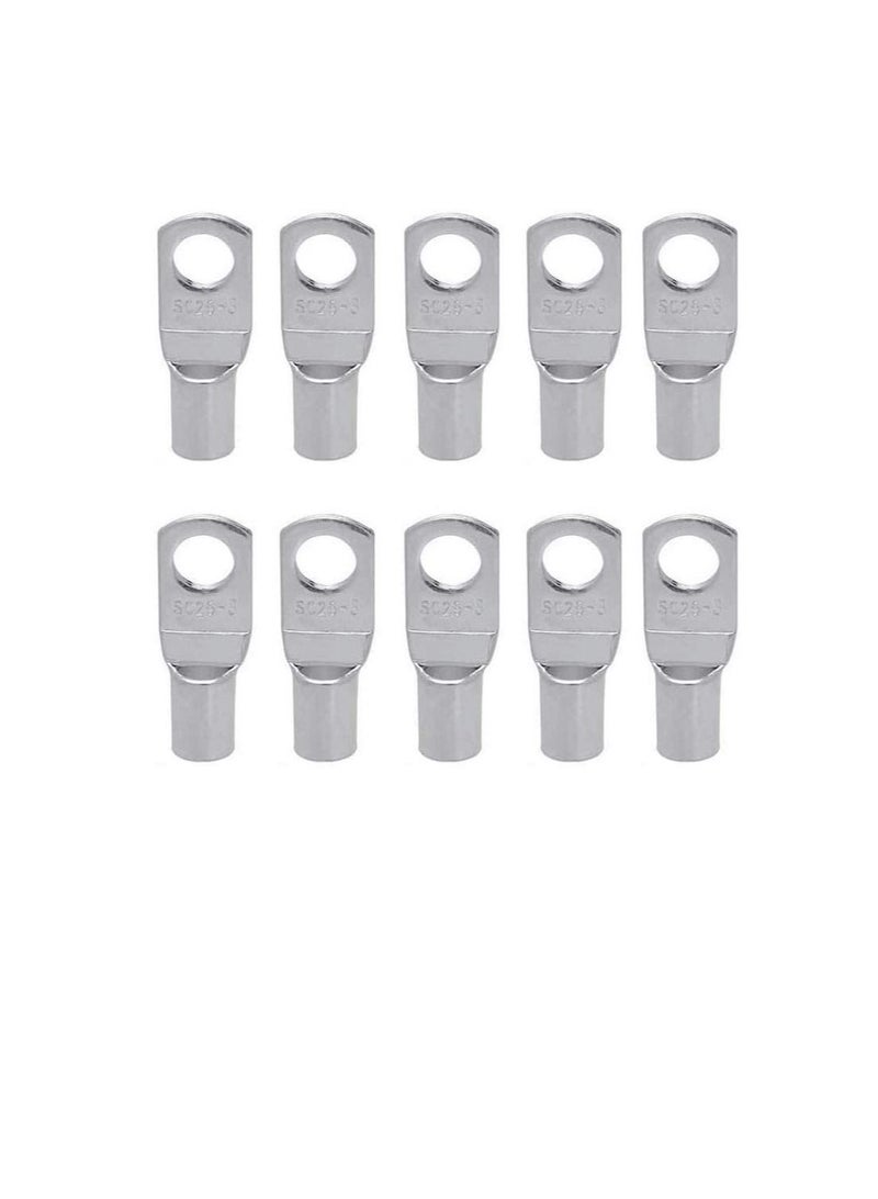Copper Cable Lugs 10Pcs Set-Wire Terminals, Connector Cable lugs Ring Battery SC Terminals, for Marine, Solar, Automotive, Electric, Home Applications etc (Hole Size 10mm, Cable Size 16mm)  - Image 1