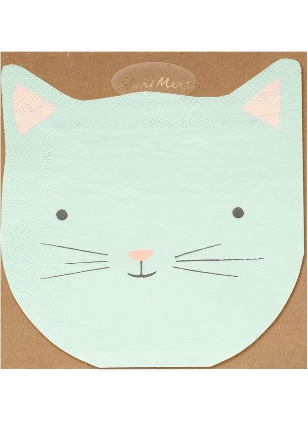 Meri Meri - Cat Napkins - Cat Napkins - 16-pack  - Image 2