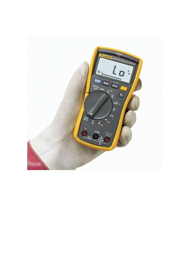 Fluke True RMS Digital Multimeter With Non-Contact Voltage Detector, CAT III 600V, 10A