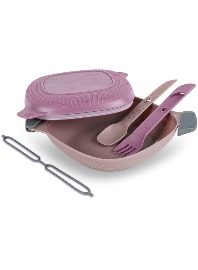 UCO Recycled ECO 5-Piece Camping and Outdoor Mess Kit with Bowl, Plate, Switch Spork Utensil Set - Image 2