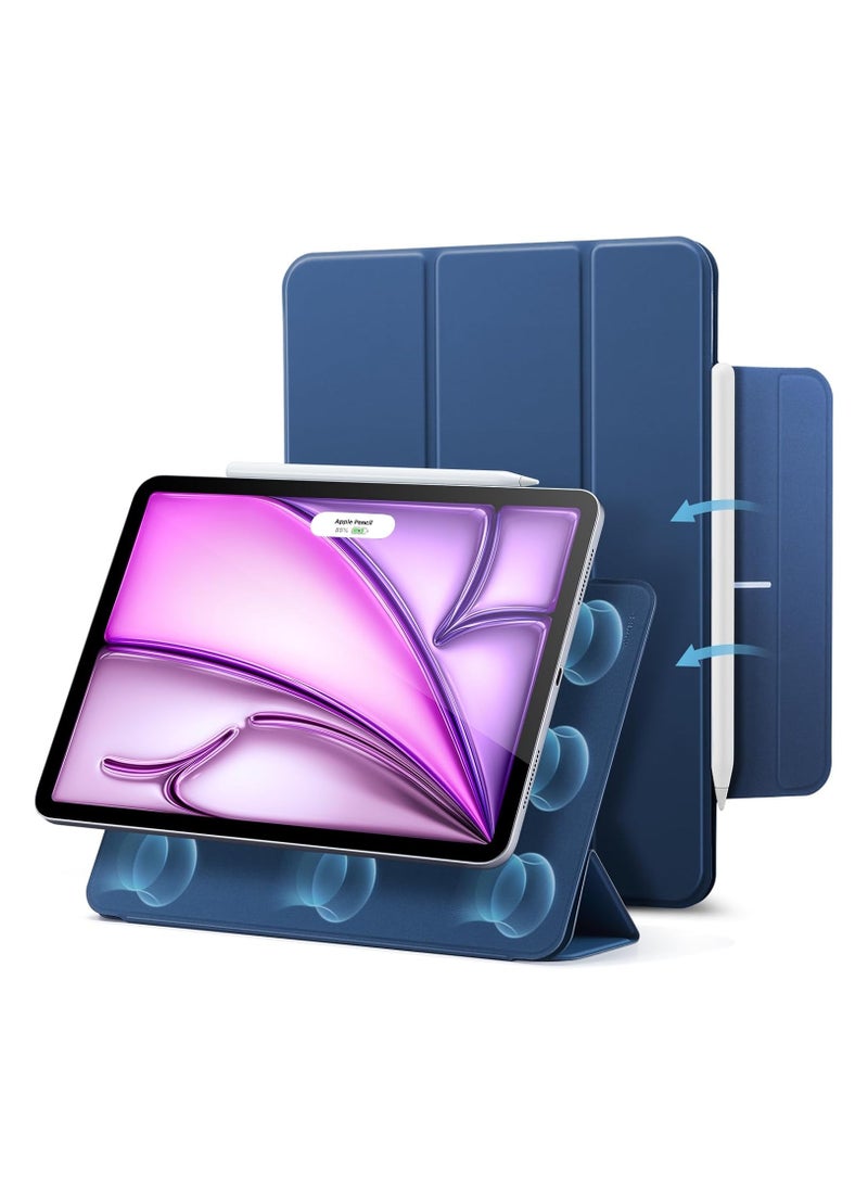 Case for Apple iPad Pro 13 inch M4 2024 Case Cover, Smart Detachable Magnetic Shockproof Case Cover for Apple iPad Pro 13 inch M4 2024, (Navy Blue) - Image 1