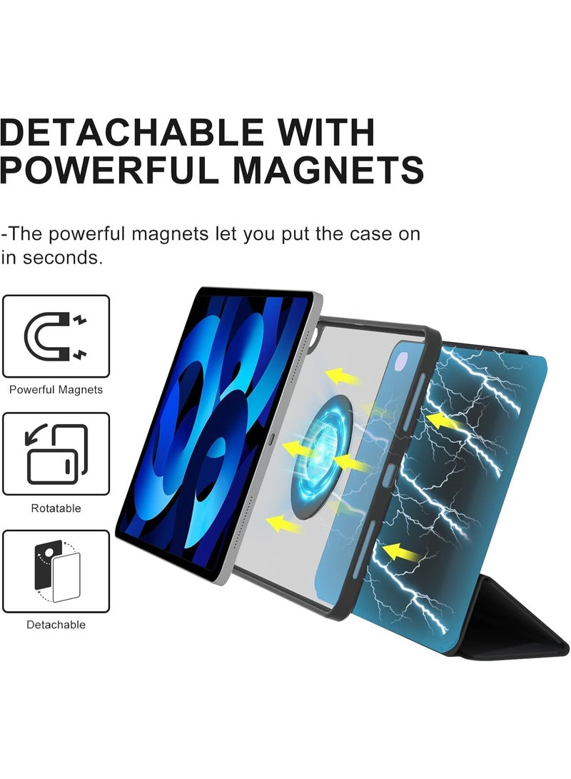 Case for Apple iPad Pro 13 inch M4 2024 Case Cover, Smart Detachable Magnetic Shockproof Case Cover for Apple iPad Pro 13 inch M4 2024, (Navy Blue) - Image 2