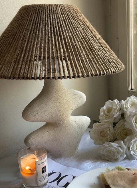 Olla white table lamp - Brown