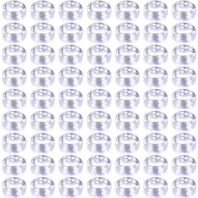 150 PACK LED FAIRY LIGHTS BATTERY OPERATED STRING 3 SPEED MODES 7 FT 20 LED STARRY WEDDING DECORATION WATERPROOF WIRE TWINKLE LIGHT FOR DIY JAR BEDROOM CHRISTMAS COOL WHITE