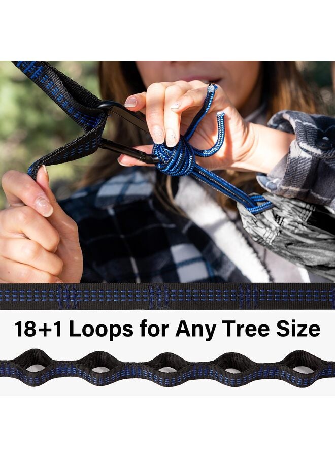 أرجوحة تخييم بسعة 500 رطل، أراجيح محمولة مع أحزمة شجرة مرفقة بحقيبة حمل، معدات أساسية للتخييم، مثالية للمشي لمسافات طويلة في الهواء الطلق والداخلي والشاطئ والسفر بحقيبة الظهر - Image 2