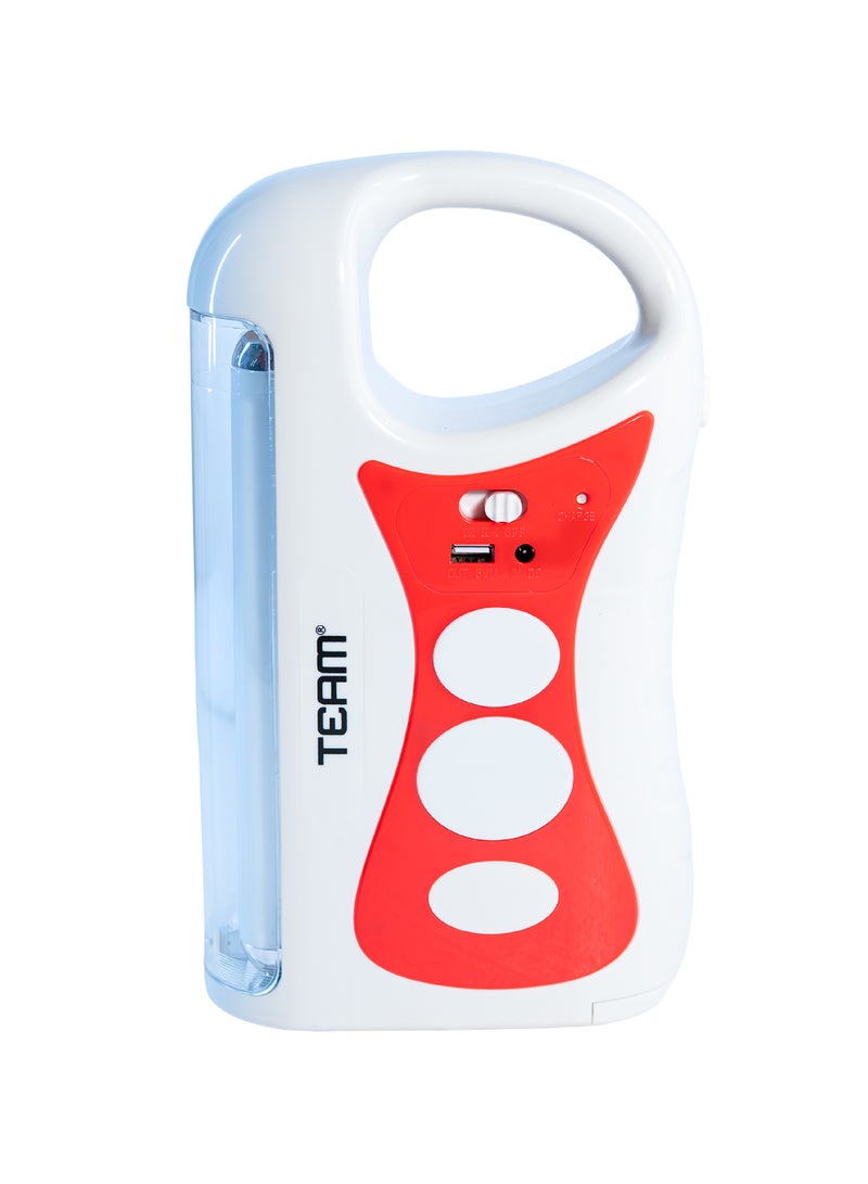 تيم TEAM Rechargeable Emergency Lantern TM‑659 with 40 SMD LED | 6V 4.5Ah Battery | USB Mobile Charging | 6–48Hrs Backup | Over‑Charge Protection | Portable Home, Camping & Power Cut Light - Image 1