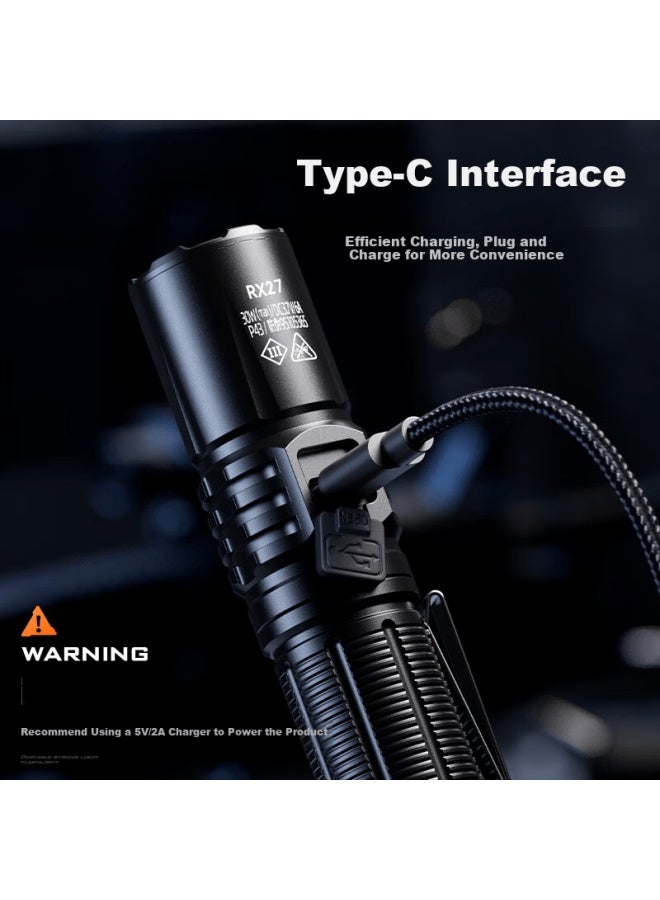 Supfire Rx27 Flashlight High Brightness Long Range Long Battery Life Outdoor Mountaineering Compact Portable Rechargeable Emergency Light - Image 3