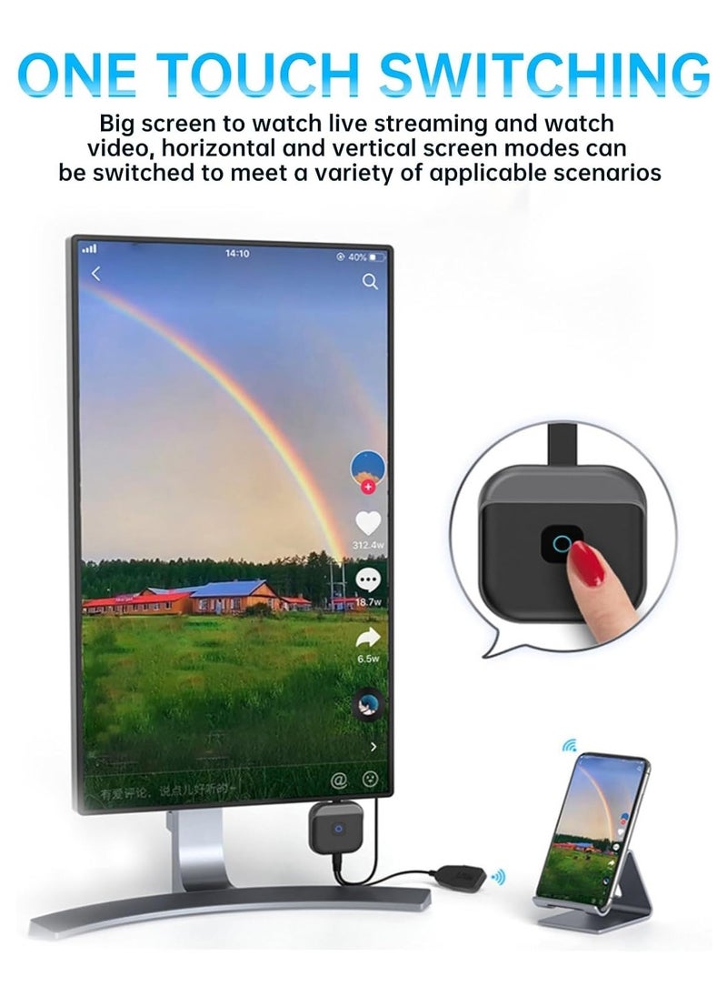 Generic Wireless HDMI Display Dongle Adapter, 4K HDMI Streaming TV Screen Mirroring Adapter with 2.4G 5G WiFi Dual Band Stable Connectivity, TV Display Dongle Adapter for Android, for iOS, for Windows, for OS  - Image 4