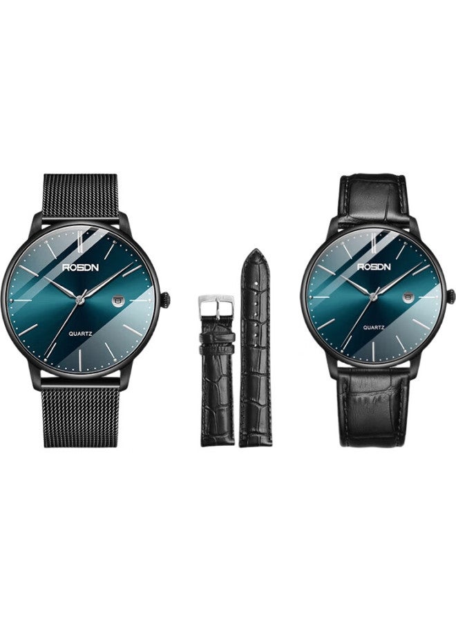 ROSDN Aurora Series Men'S Ultra-Thin Watch With Date Display, Water-Resistant Men'S Watch, Top Ten Brands, Birthday Gift For Boyfriend - Image 2