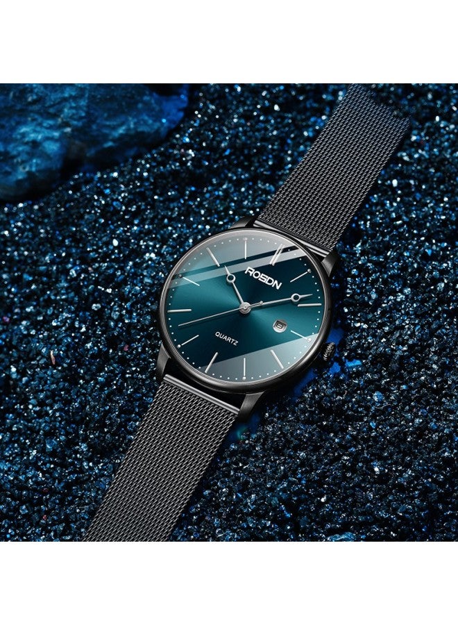 Rosdn Aurora Series Men's Ultra-thin Watch With Date Display, Water-resistant Men's Watch, Top Ten Brands, Birthday Gift For Boyfriend - Image 5