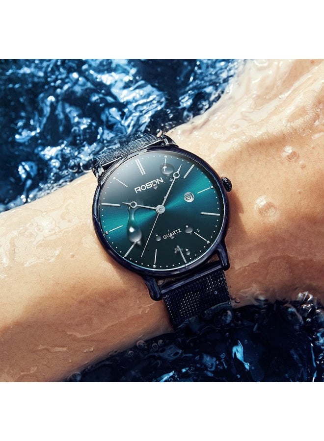 Rosdn Aurora Series Men's Ultra-thin Watch With Date Display, Water-resistant Men's Watch, Top Ten Brands, Birthday Gift For Boyfriend - Image 3