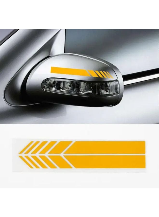 Yellow Racing Stripe Car Sticker For Side Mirror Decoration Weather Resistant - Image 4