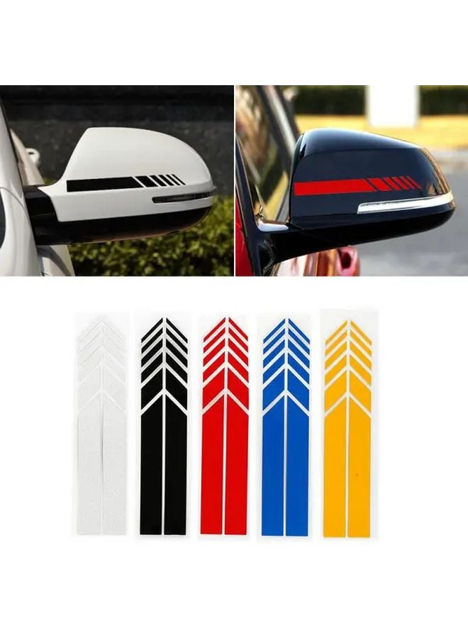 Yellow Racing Stripe Car Sticker For Side Mirror Decoration Weather Resistant - Image 1