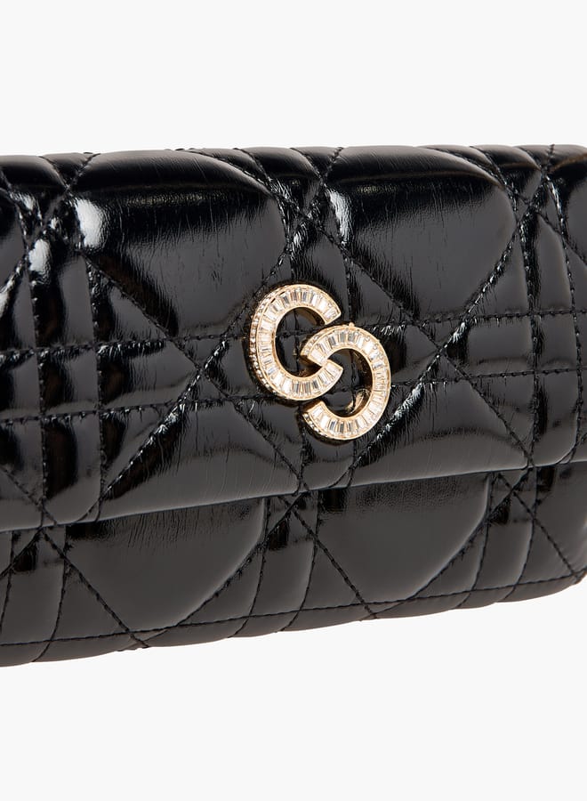 سيليست حقيبة كروس بودي نسائية مبطنة بحزام قابل للفصل وإغلاق قلاب - Image 4