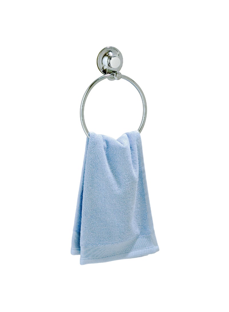 Everloc Towel Ring Holder, No Drilling, No Screws, No Glue, No Adhesive, Vacuum Suction Wall Mounted Chrome, for Napkin, Kitchen and Bathroom, Easy Install.  EVL-10239 - Image 1