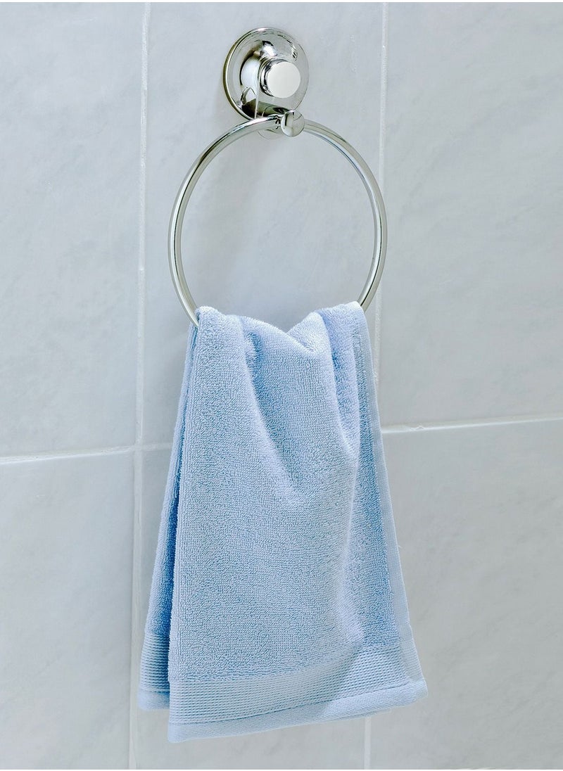 EVERLOC Everloc Towel Ring Holder, No Drilling, No Screws, No Glue, No Adhesive, Vacuum Suction Wall Mounted Chrome, for Napkin, Kitchen and Bathroom, Easy Install.  EVL-10239  - Image 1