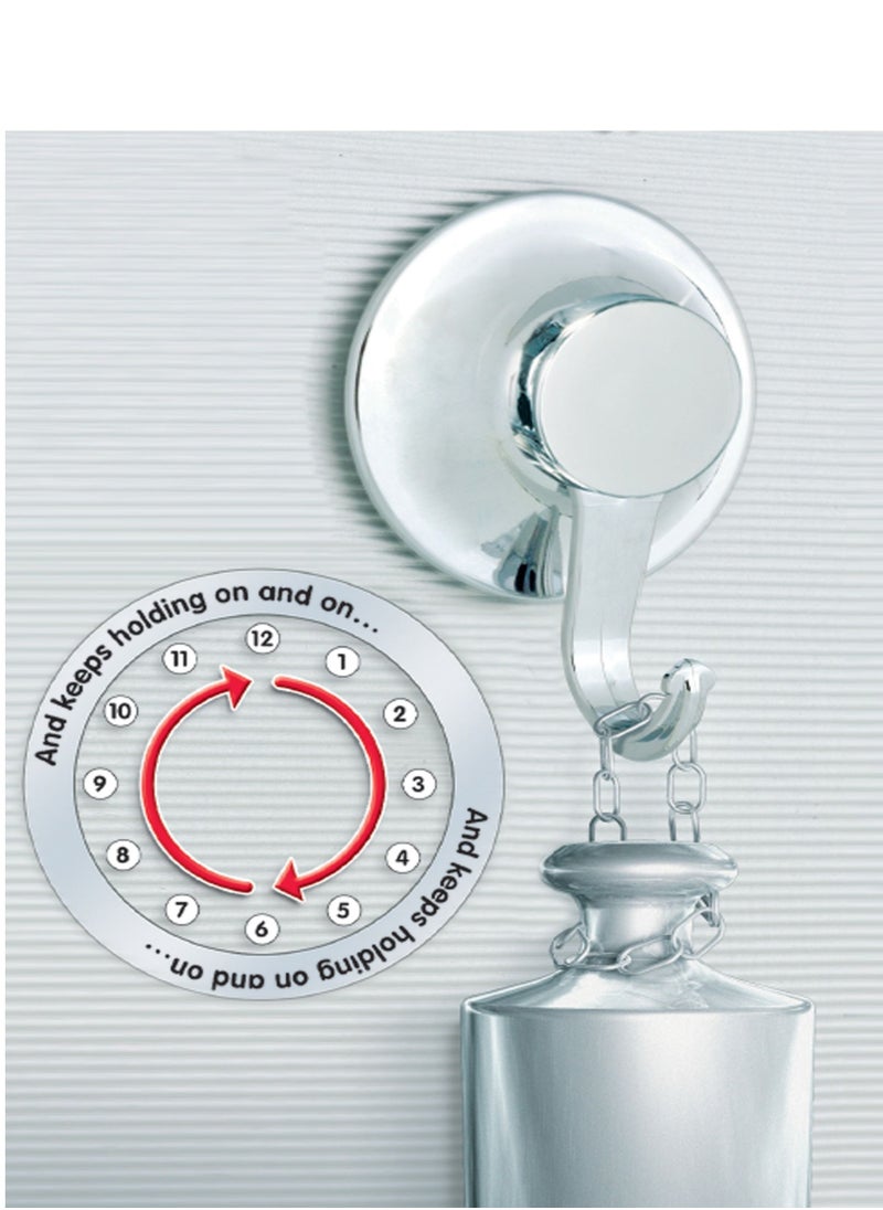 EVERLOC Everloc Towel Ring Holder, No Drilling, No Screws, No Glue, No Adhesive, Vacuum Suction Wall Mounted Chrome, for Napkin, Kitchen and Bathroom, Easy Install.  EVL-10239  - Image 5