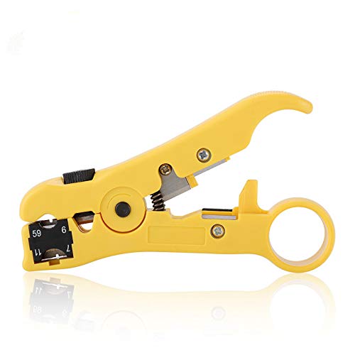 uptodateproducts 3 in1 MultiFunction Stripping Wire Tool Electrician Universal coaxial Cable Stripper Knife for UTPSTP RG596711 - Image 1