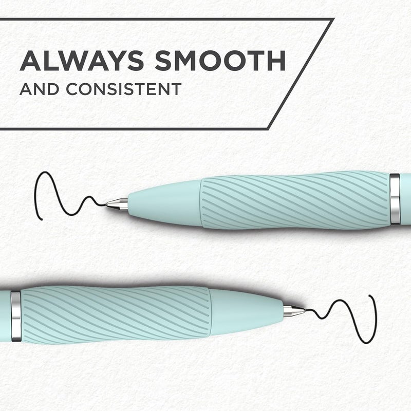 Sharpie S-Gel, Gel Pens, Medium Point (0.7mm), Assorted Fashion Barrels, Black Ink, 12 Count - Office, Teacher, School Supplies - Image 4