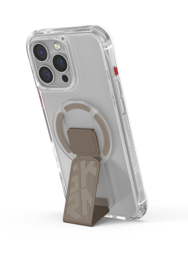 ARCH XE Magnetic Smart Grip Stand – PHAZE Champagne, Foldable Magnetic Phone Grip & Kickstand Compatible with MagSafe - Champagne Gold