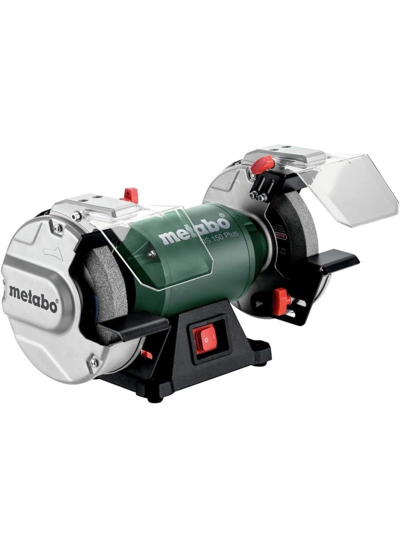 Metabo Metabo 6Inch Heavy Duty Bench Grinder 3600 RPM 36 Amps LED Light Adjustable Eye Shield and Spark Deflector DS 150 Plus 604160420  - Image 1