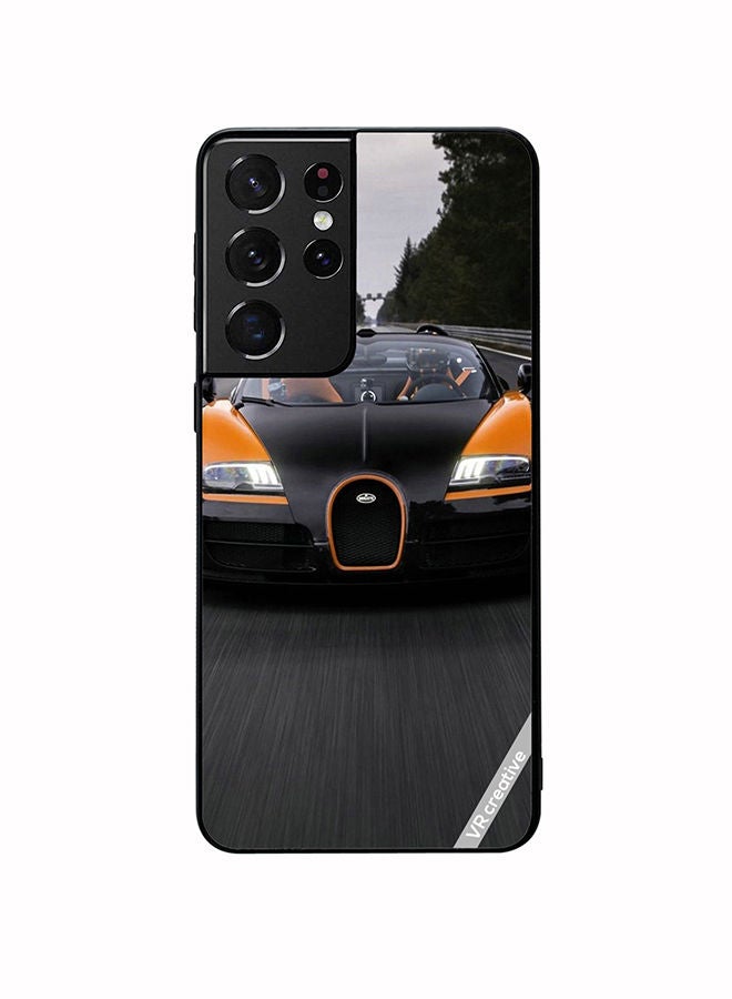 VR CREATIVE Protective Case Cover For Samsung Galaxy S21 Ultra 5G Buggati Chiron Design Multicolour - Image 1