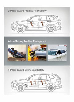 عبوتان من كاسر زجاج السيارة وقاطع حزام الأمان، أداة هروب الطوارئ للسيارة مع كاسر زجاج وقاطع حزام الأمان، مطرقة أمان للسيارة 2 في 1، مجموعة أدوات إنقاذ حياة السيارات من الفولاذ الكربوني الممتاز - pzsku/Z0B9609251E29A4B0125BZ/45/_/1715669092/577f8480-3387-48c7-ac69-0b33e2e43811