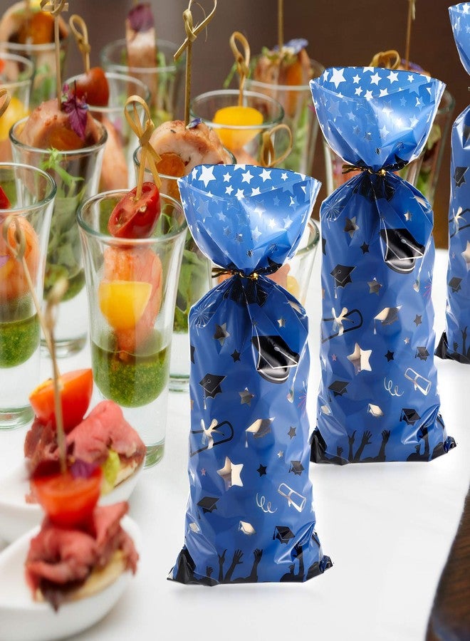 Chuangdi 2026 Graduation Candy Bags Graduation Treat Goodie Bags Graduate Party Gift for Grad Party Favors, 100 Pack(Blue) - Image 2