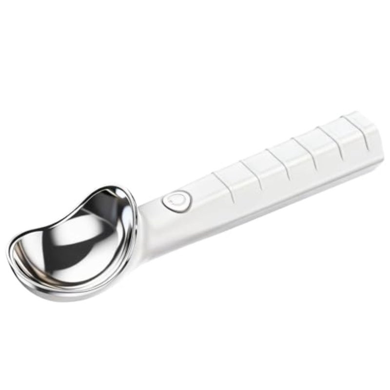 Heated Ice Cream Scoop Rechargeable, Electric Ice Cream Scooper with Dual Temperature 113°F-158°F, Zinc Alloy Rust-Proof, Waterproof, Easy Clean Kitchen Gadget for Hard Ice Cream and Gelato, White - Image 1