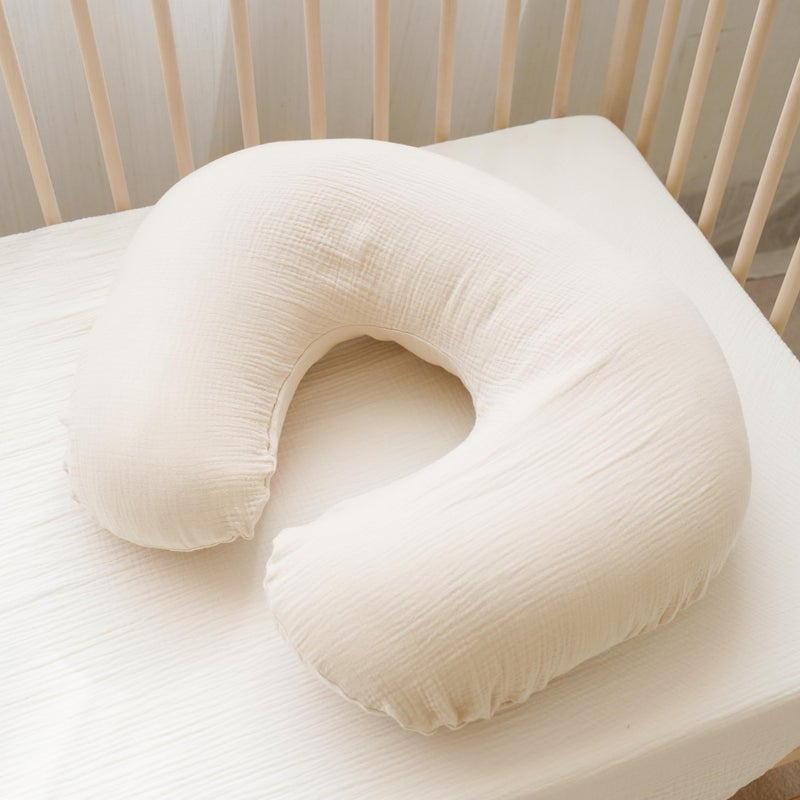 Konssy Muslin Nursing Pillow Covers, 100% Cotton Soft & Adorable Covers for Breastfeeding Pillows, Slipcovers for Newborn Baby Boys & Girls - Image 3