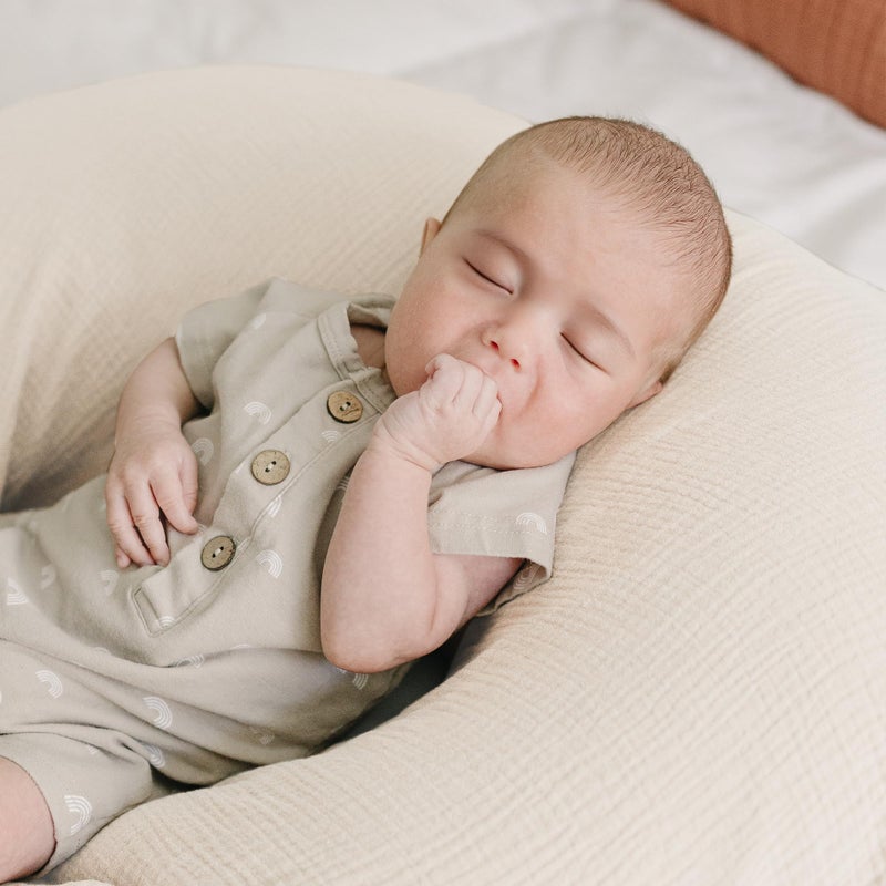 Konssy Muslin Nursing Pillow Covers, 100% Cotton Soft & Adorable Covers for Breastfeeding Pillows, Slipcovers for Newborn Baby Boys & Girls - Image 4