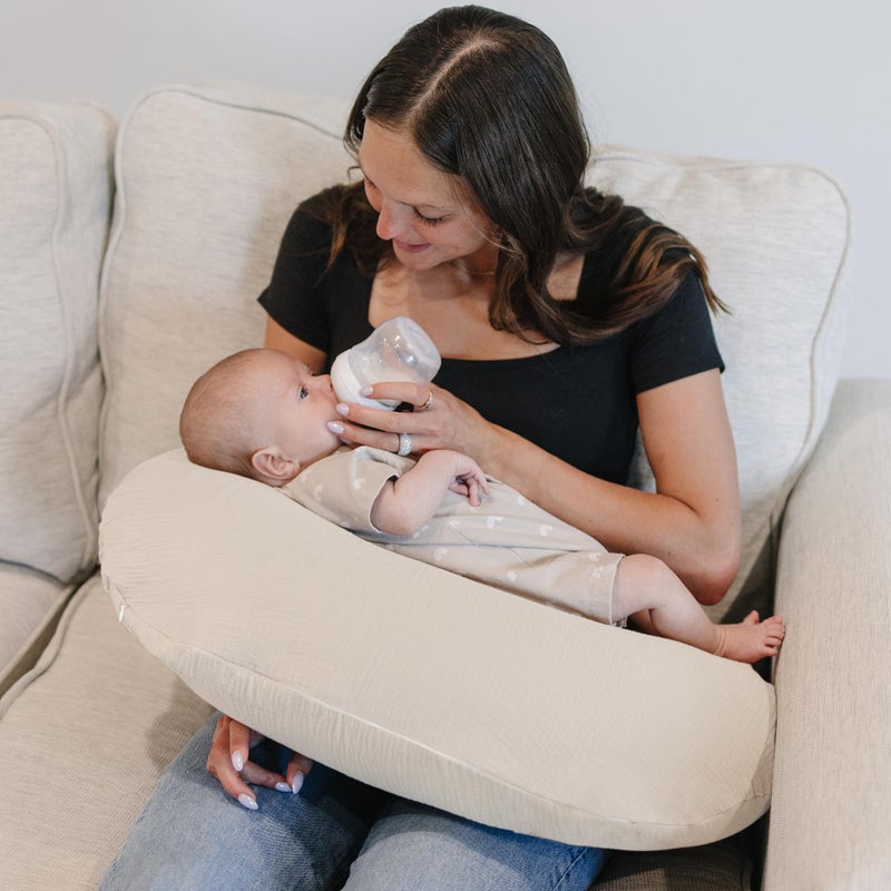 Konssy Muslin Nursing Pillow Covers, 100% Cotton Soft & Adorable Covers for Breastfeeding Pillows, Slipcovers for Newborn Baby Boys & Girls - Image 2