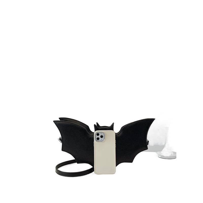 Women's PU Leather Shoulder Bag Halloween Bat Design - Image 5