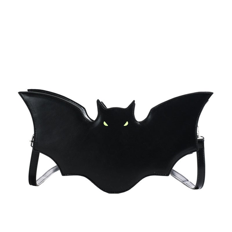 Women's PU Leather Shoulder Bag Halloween Bat Design - Image 4