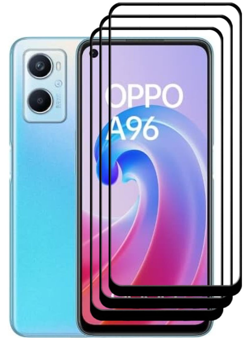 ACLIX 3 Pieces Antistatic ESD Dustproof Premium Quality High Definition Tempered Glass Screen Protector Designed For Oppo A96 - Image 1