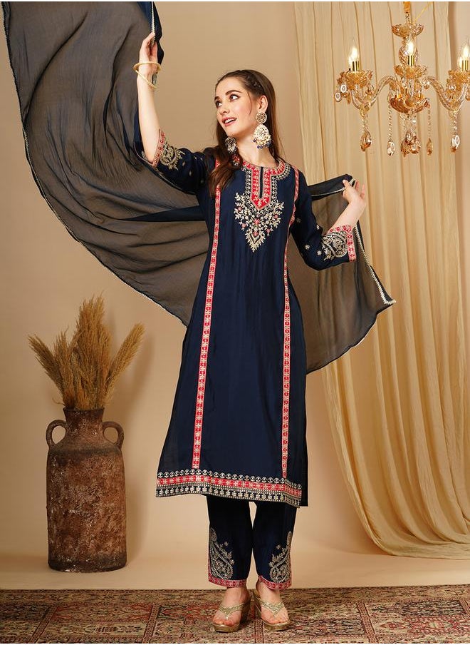 Embroidered Lace Straight Kurta and Trousers and Dupatta Set - pzsku/Z0B962E0317B4AEC96F29Z/45/1741119916/26b7d986-bb29-4f0c-b8d8-4180ae95c6bb