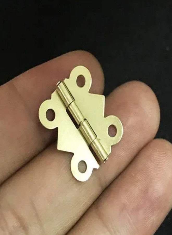 SNOOGG Pack of 15 Mini Decorative Gold Plated Hinges 20x24 mm with Screws for Wooden Box, Jewelry Box, Craft Projects, Small Cabinets, Gift Box, DIY Storage Box Hardware Accessories - Image 2