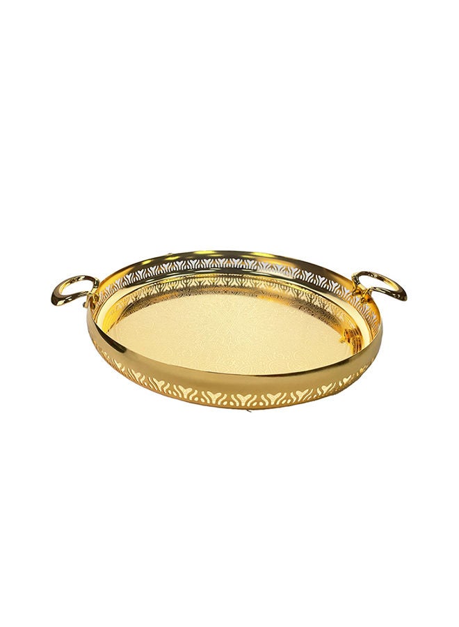 ZOLTEN Silverplated Large Size Round Tray - Image 1