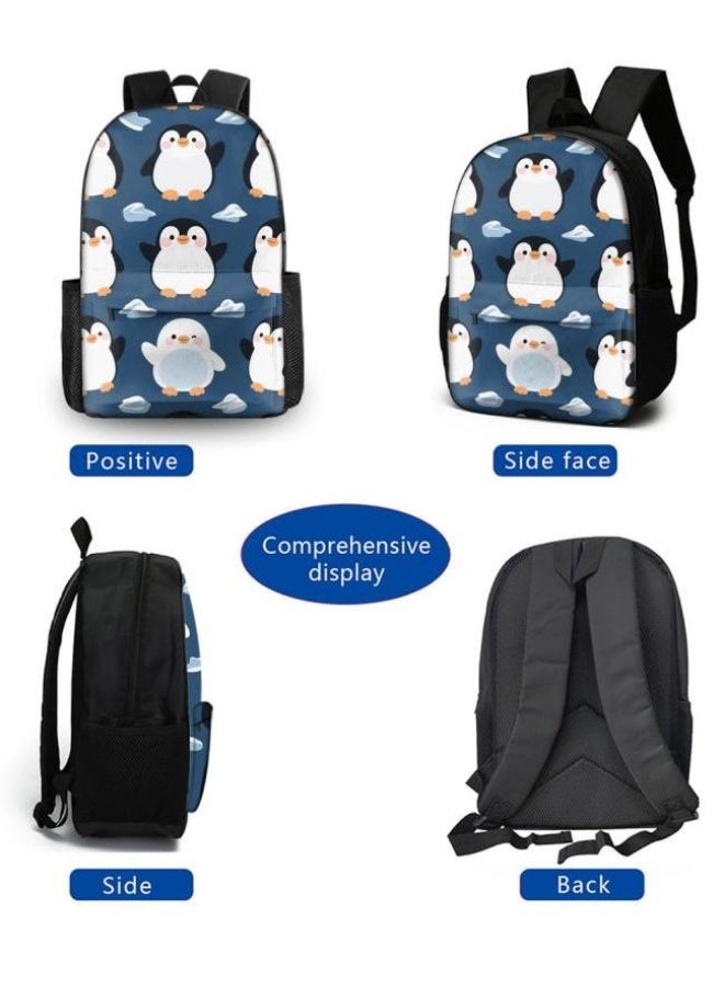 [Super new special offer] Cartoon theme bag three-piece set | double-shoulder + hand-held + storage pen bag | gift self-use good-looking - 1268  - Image 3