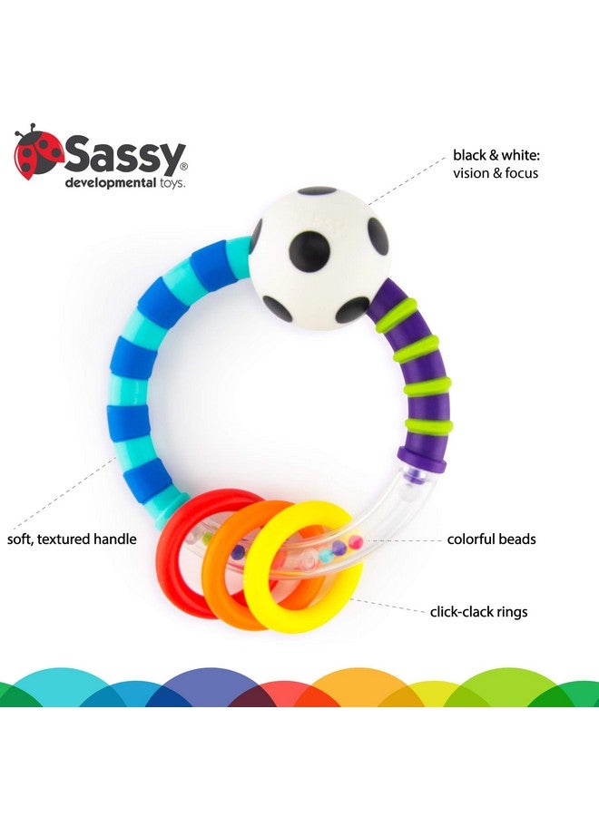 Sassy Ring Rattle ; Developmental Baby Toy For Early Learning ; High Contrast ; For Ages Newborn And Up - Image 4