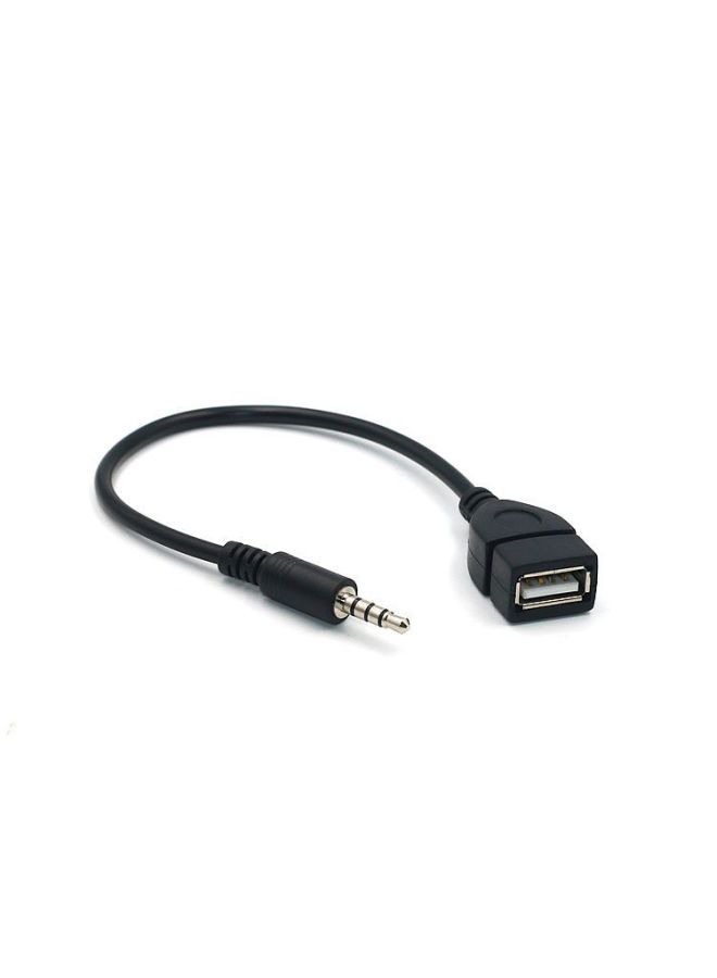 Car Mp3 Adapter USB Female To 3. 5MM U Disk Connection 12V Car CD Player Aux Car Audio Cable-Color:Black-Length:3.5 Injection Car Full Package OTG  - Image 3