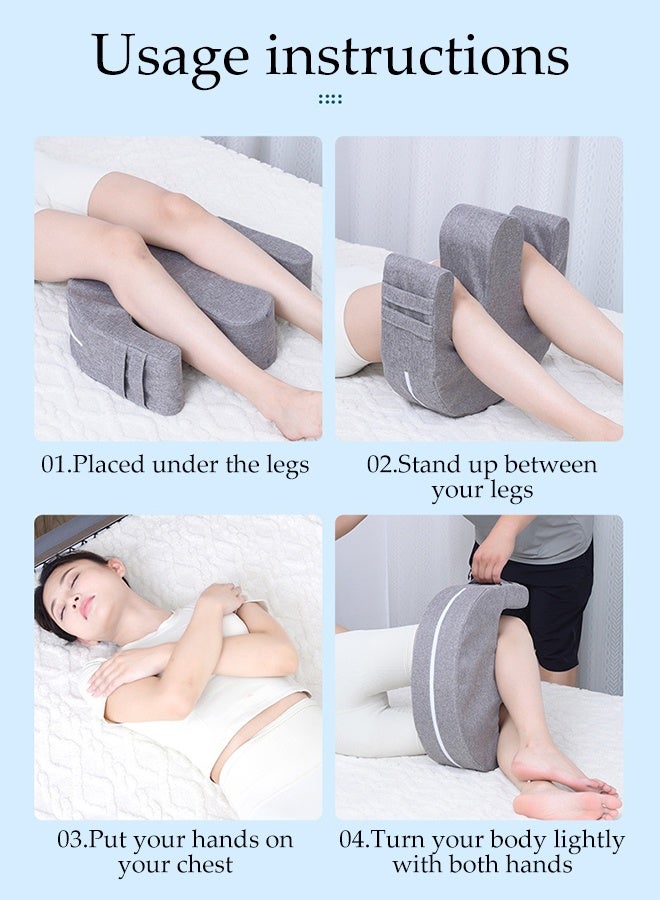 DUNISO Patient Turning Pillow,Multifunctional Elderly Turnover Device，U-Shaped Turn-Over Nursing Device，for Patients Nursing, Caring Lying in Bed Turning Assistant,Grey - Image 3