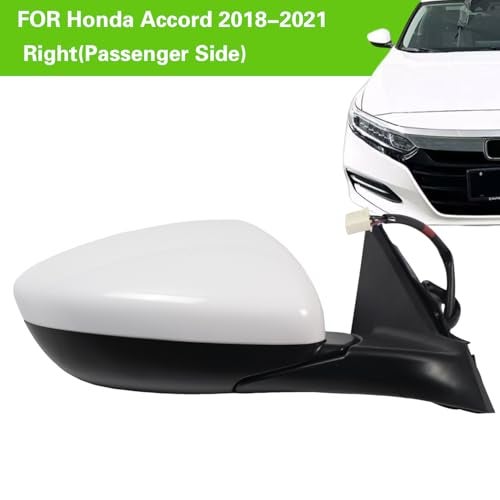 Liizoo Side Mirror for HONDA ACCORD 2018-2022 Car Door Mirror Fits for HONDA ACCORD 2018-2022 Right Passenger Side | Power | Heated |BSM |HO1321329| White (RH)-7 Wires - Image 2