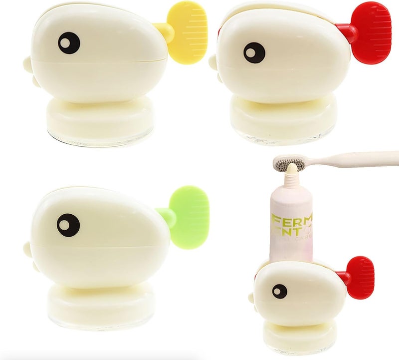 Cute Fish Toothpaste Tube Squeezer for Bathroom, Manual Toothpaste Roller Saver Tool for Kids & Adults, Easy Tube Presser Dispenser for hpaste, Creams & Bathroom Organization - Image 4