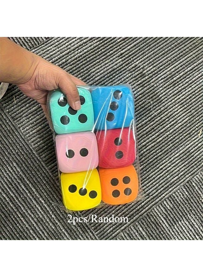 2Pcs Large Soft Foam Dice Set 3 8cm For Learning Play And Room Decor - Image 1