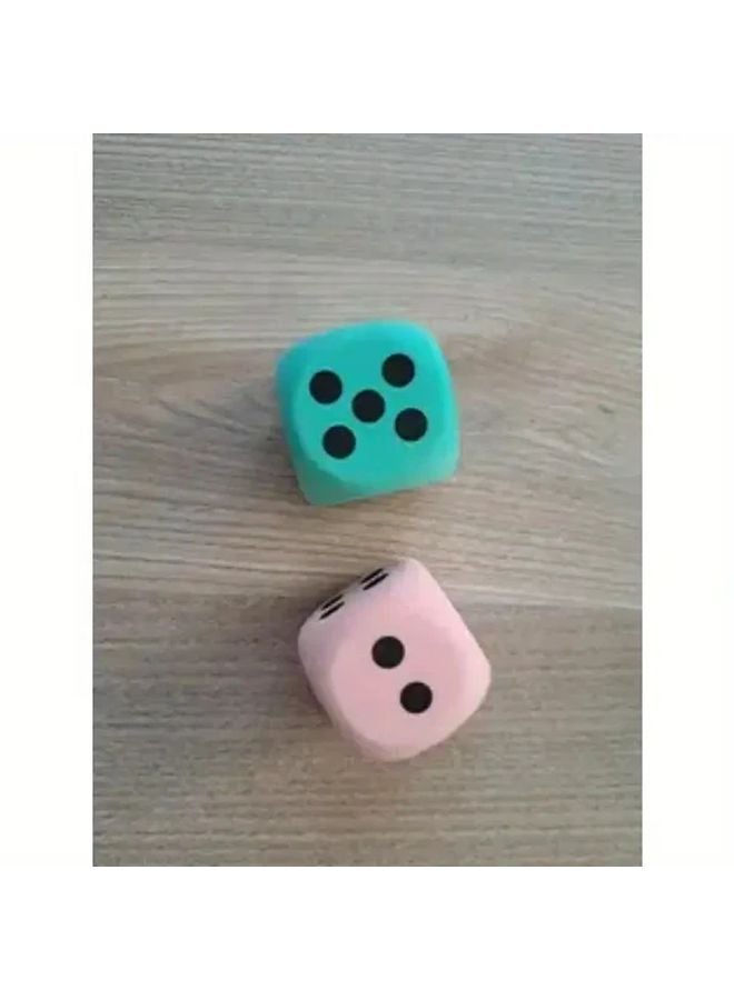 2Pcs Large Soft Foam Dice Set 3 8cm For Learning Play And Room Decor - Image 2