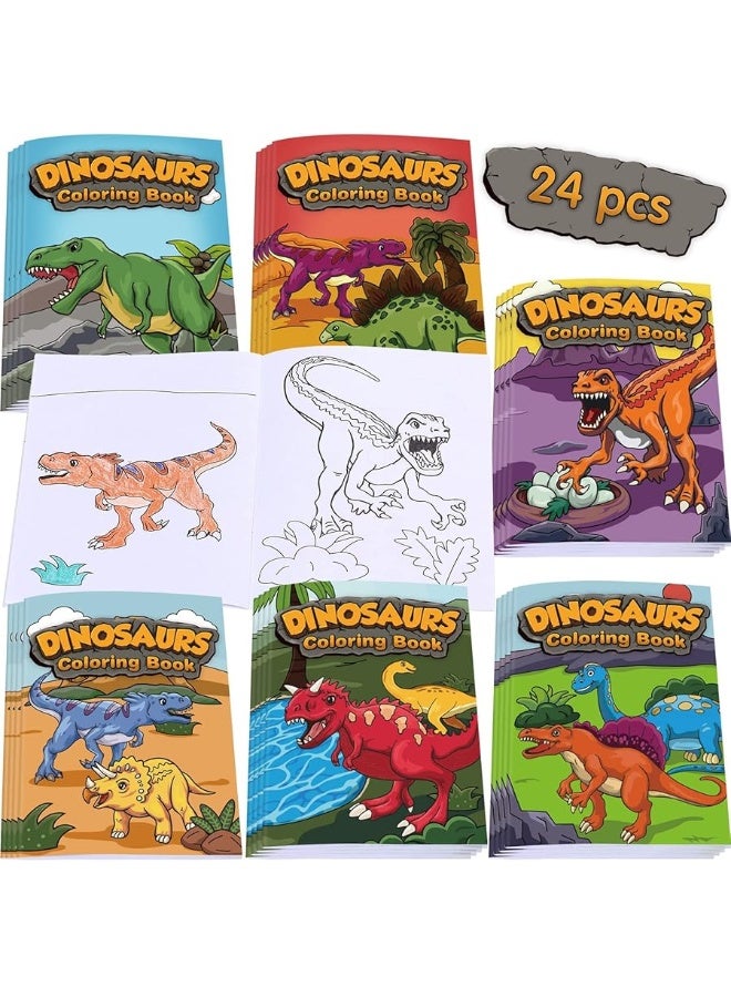 Nezyo 24 Pieces Mini Dinosaur Coloring Books for Kids, Dino Painting Drawing Book Small Color Booklets Party Favors Coloring Book Designs for Boys and Girls Creative Activity Birthday Party Supplies - Image 4