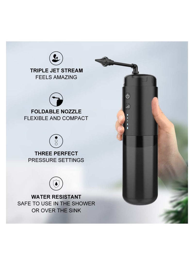 SYOSI Ear Wax Removal Kit, Water Powered Ear Cleaner with 3 Pressure Modes, Ear Irrigation Flushing System  Waterproof Electric Ear Cleaning Tool for Adults & Kids with Basin & 6 Tips(Black) - Image 4