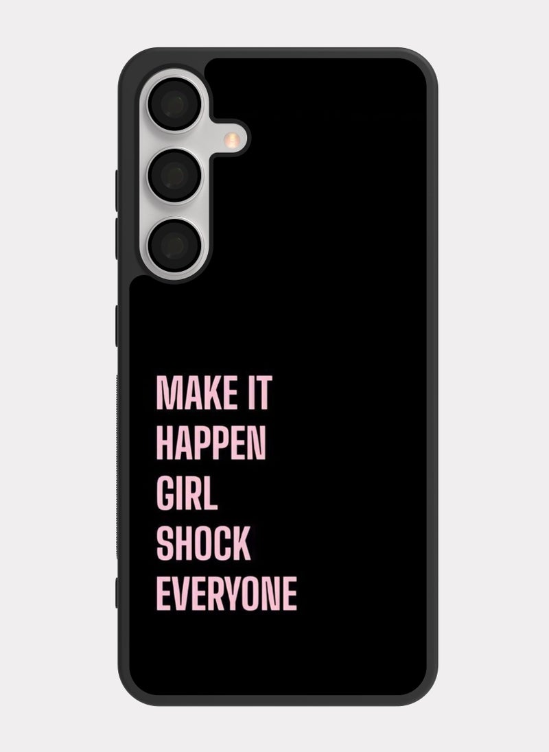 بكسلات كفر سامسونج جالكسي اس 24 اقتباس انجليزي اجعل ذلك يحدث يا فتاة - Image 1